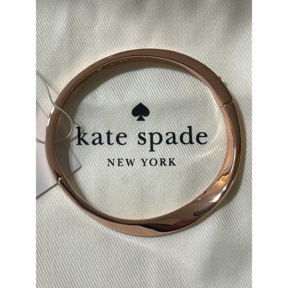 kate spade Jewelry - New Kate Spade Do The Twist Bracelet Bangle Rose Gold Hinged